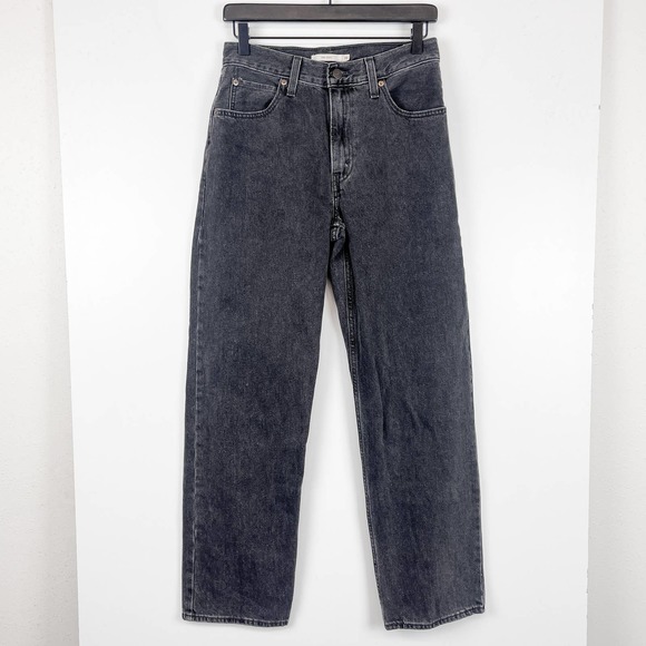 Levi's Denim - Levi’s Premium Womens Size 26 W26 L30 Dad Jean High Rise Straight Leg Black